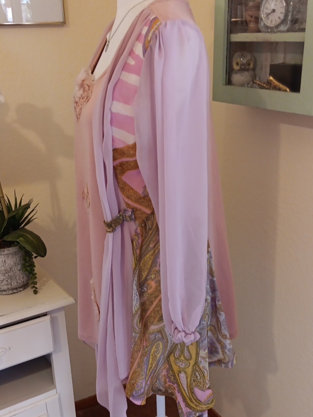 Pretty Angel Pink Bohemian Appliqed Knit Top - Picture 5 of 11